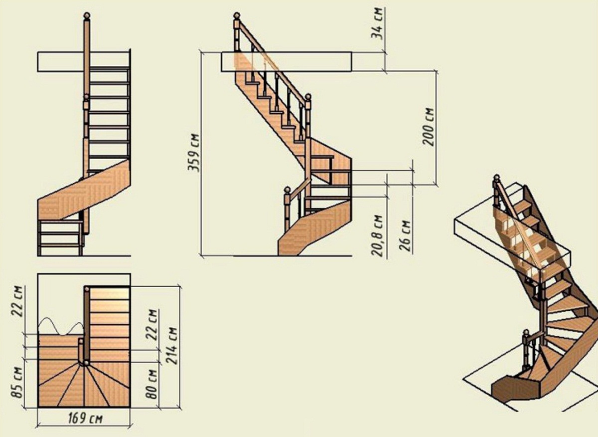 Escaliers de projet avec garde-corps